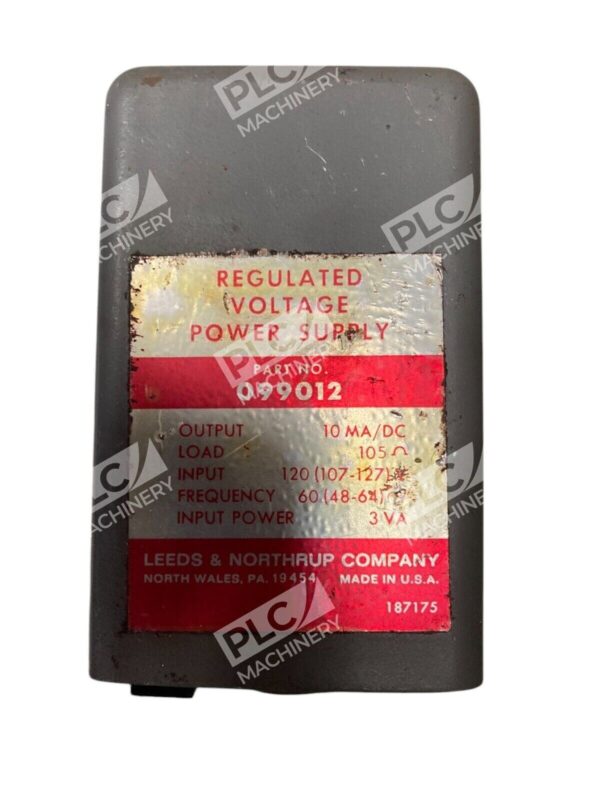 Leeds Northrup 187175 10MA/DC 3VA Regulated Voltage Power Supply 099012