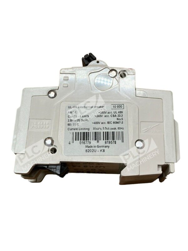 ABB S202UK8A 2 Pole Circuit Breaker - Image 3
