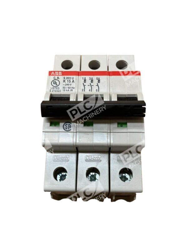 ABB S203UK15A 3 Pole Circuit Breaker (lot of 3) - Image 2