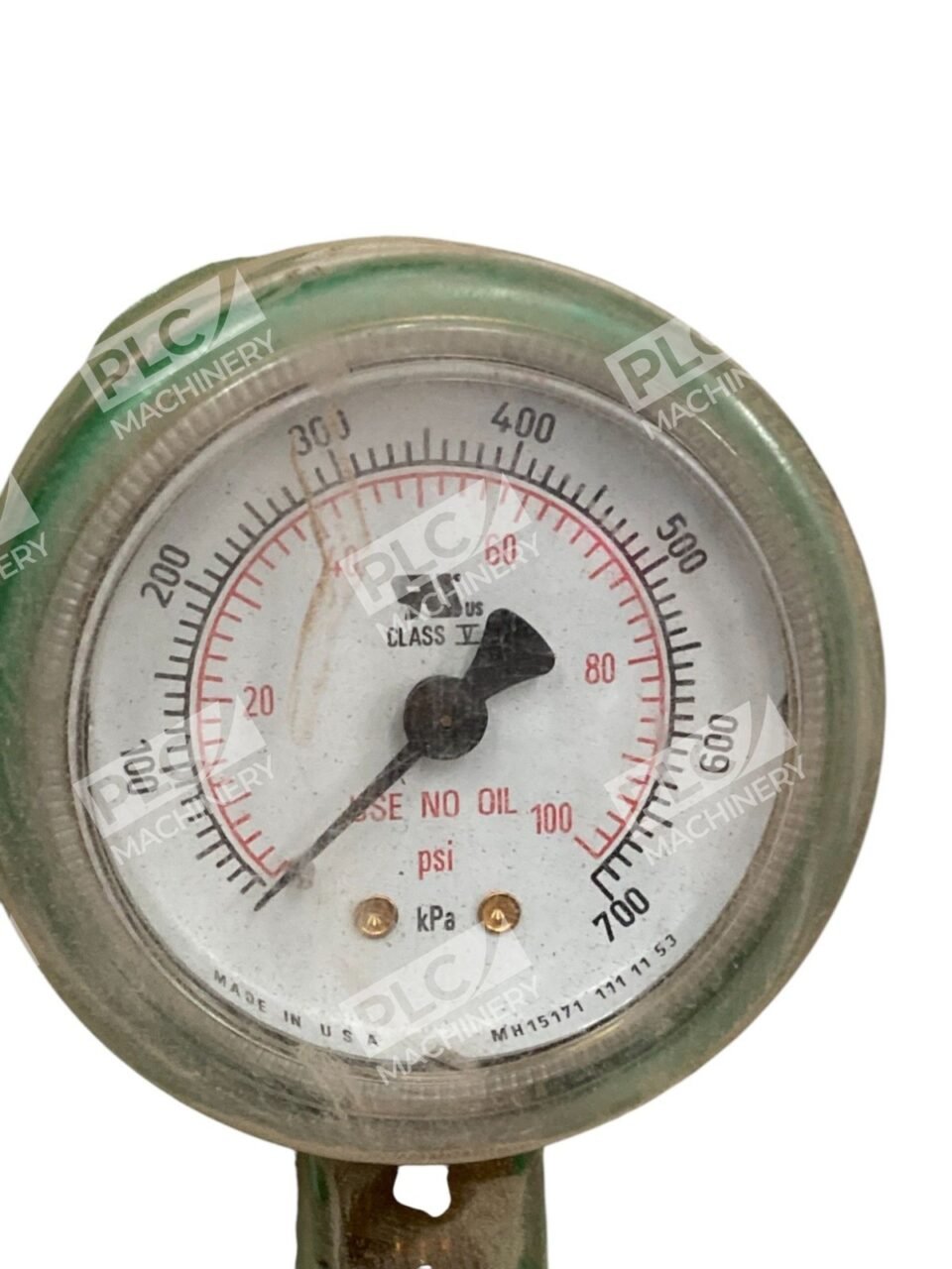 Praxair 4643 2" 100PSI/KPA Brass Replacement Gauge GA011-13 - Image 3
