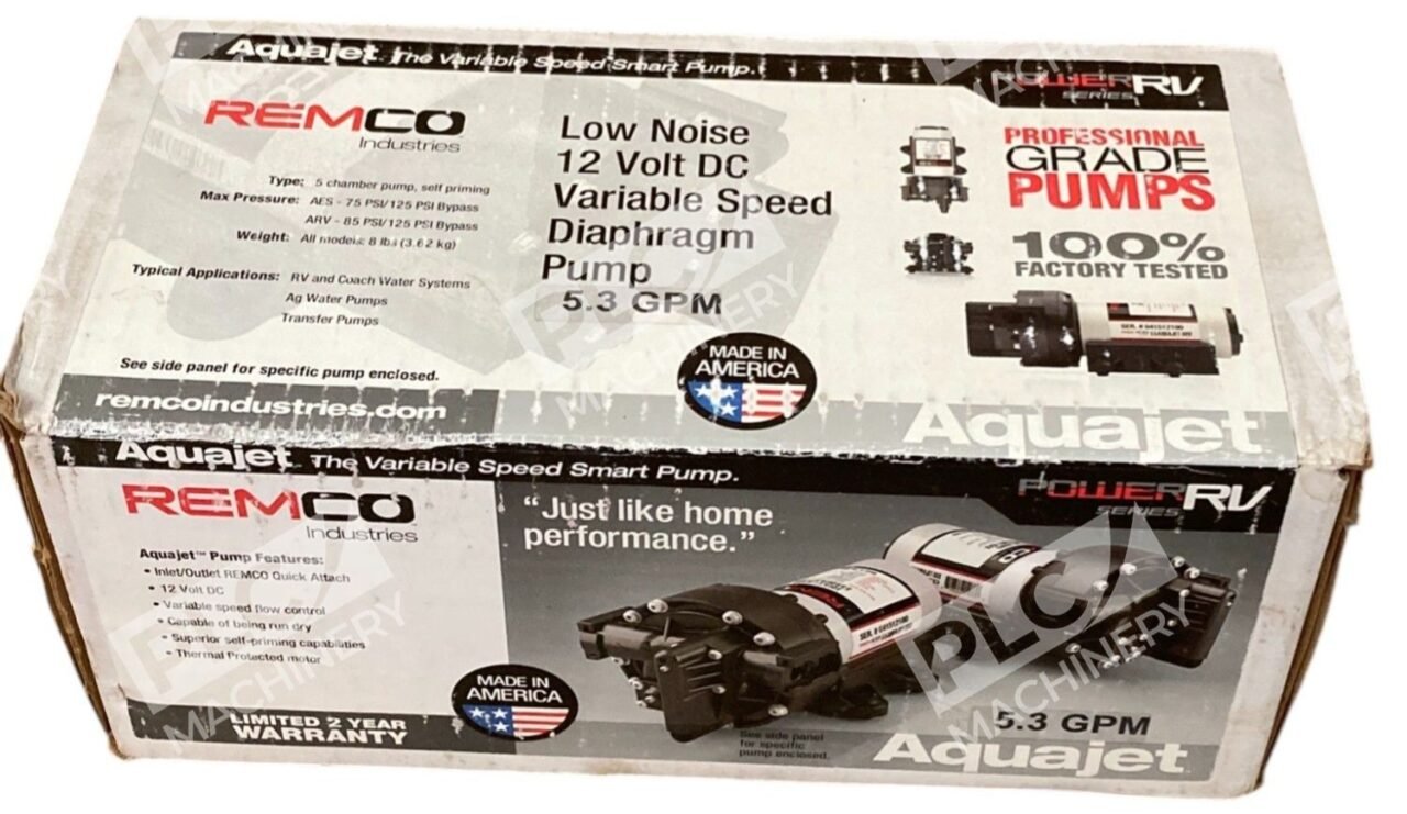 Remco Industries 5.3GPM 12VDC 10MAX 75-85PSI Potable Water Pump 55AQUAJET-ARV