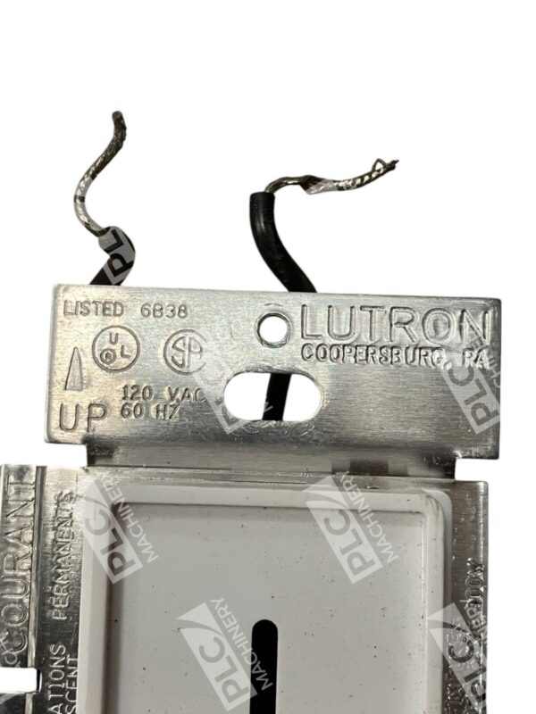 Lutron 120VAC 60Hz Dimmer W/ Switch 6B38 - Image 3