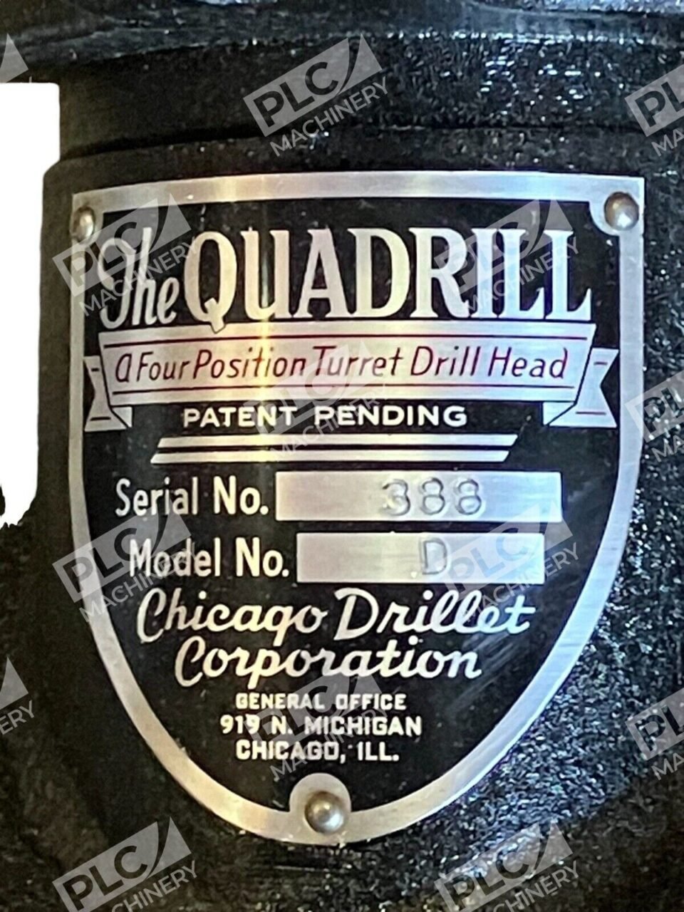 Chicago Drillet The Quadrill A Four Position Turret Drill Head Model D - Image 3