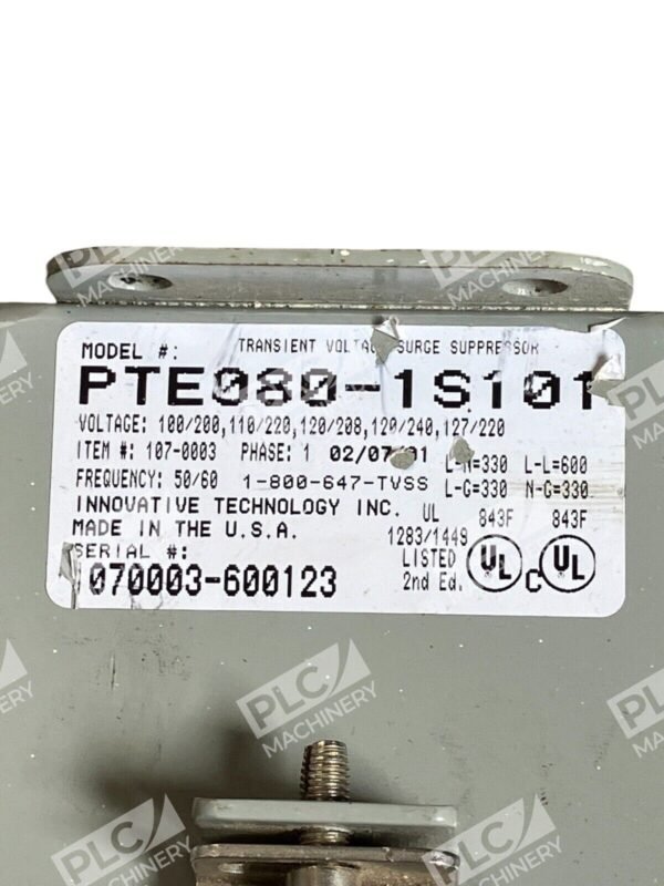 Innovative Technology Suppression Circuit Status 1 LED per Phase PTE080-1S101 - Image 3
