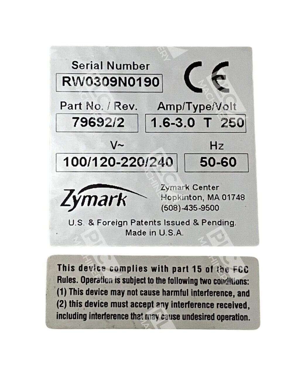 Zymark 1.6-3.0A Type T 250V RapidPlate Controller 79692/2 - Image 3