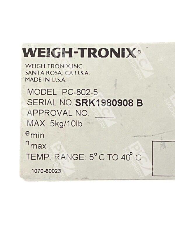 Weigh-Tronix 10lb 5kg Scale PC-802-5 - Image 4