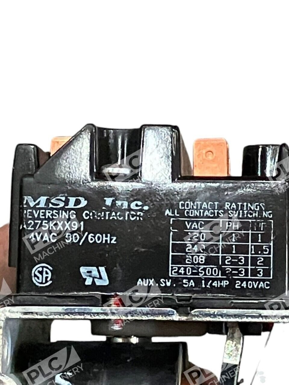 MSD Inc Reversing Contactor 5A 1/4HP 240VAC A275KXX91 - Image 2