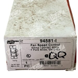 Pass & Seymour Legrand 5A 120VAC 60Hz 1 Pole Variable Fan Speed Control 94581-I