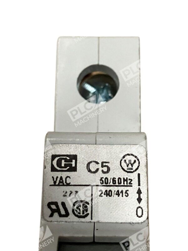 Cutler Hammer 5A 1 Pole Circuit Breaker SPCL1C05 - Image 2