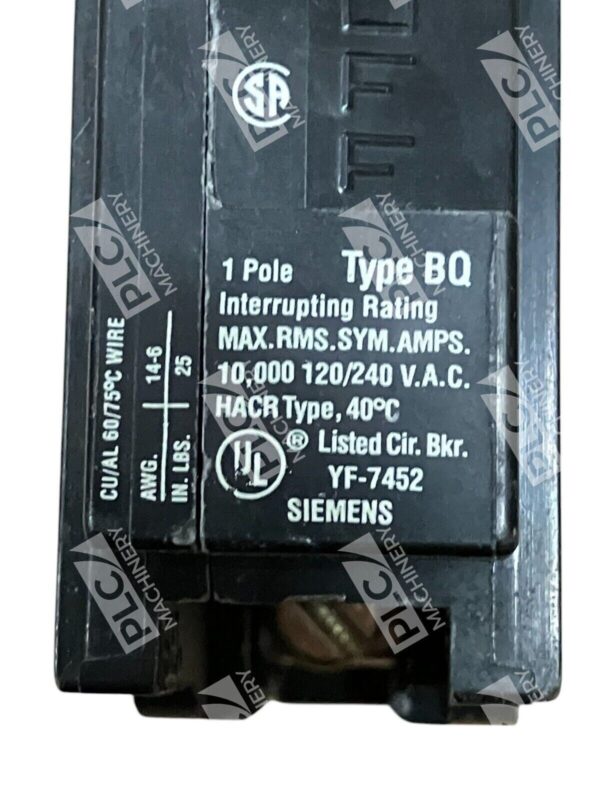 Siemens 1 Pole 30A Type BQ Circuit Breaker BQ1B030 - Image 2
