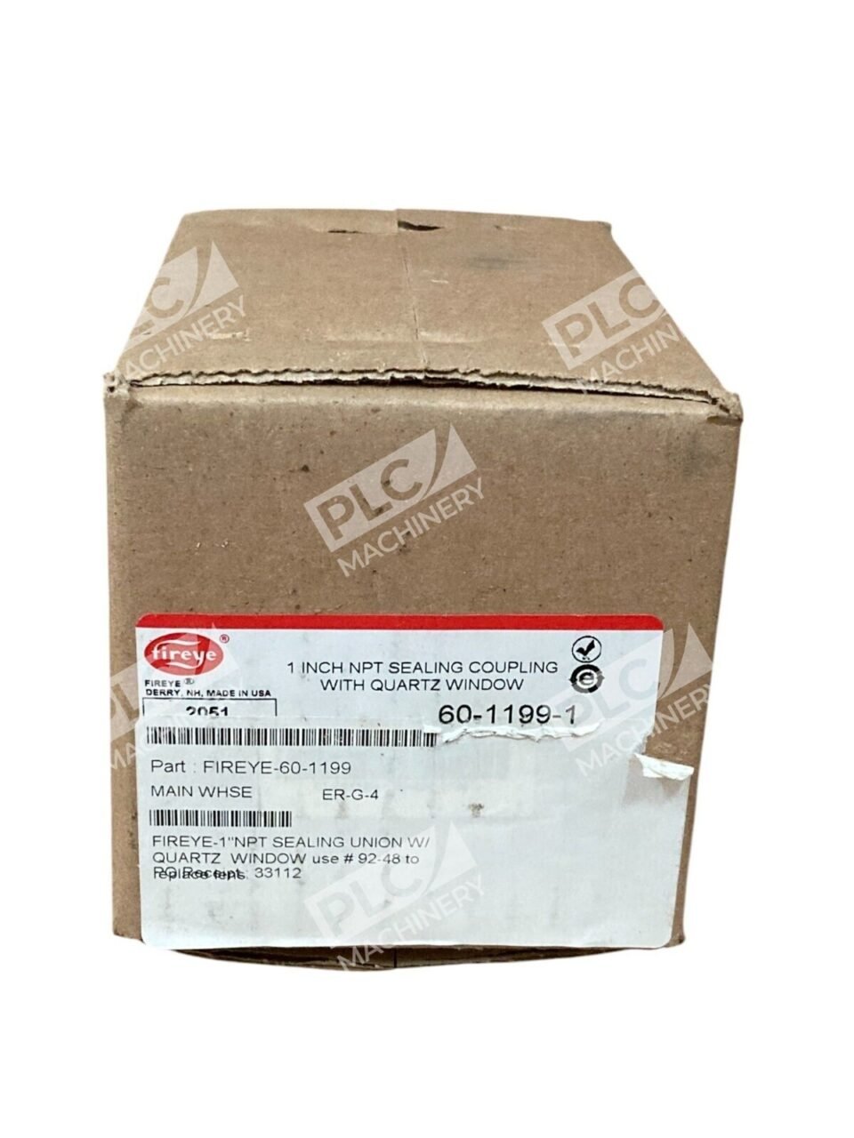 Fireye 1" NPT Sealing Coupling Union W/ Quartz Window 60-1199-1