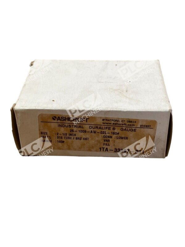 Ashcroft 25-1009-AW-02L-160# Industrial Duralife Gauge 2-1/2"