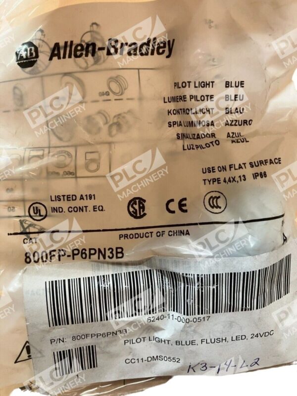 Allen Bradley 800FP-P6PN3B /A Pilot Light Blue New In Box - Image 2