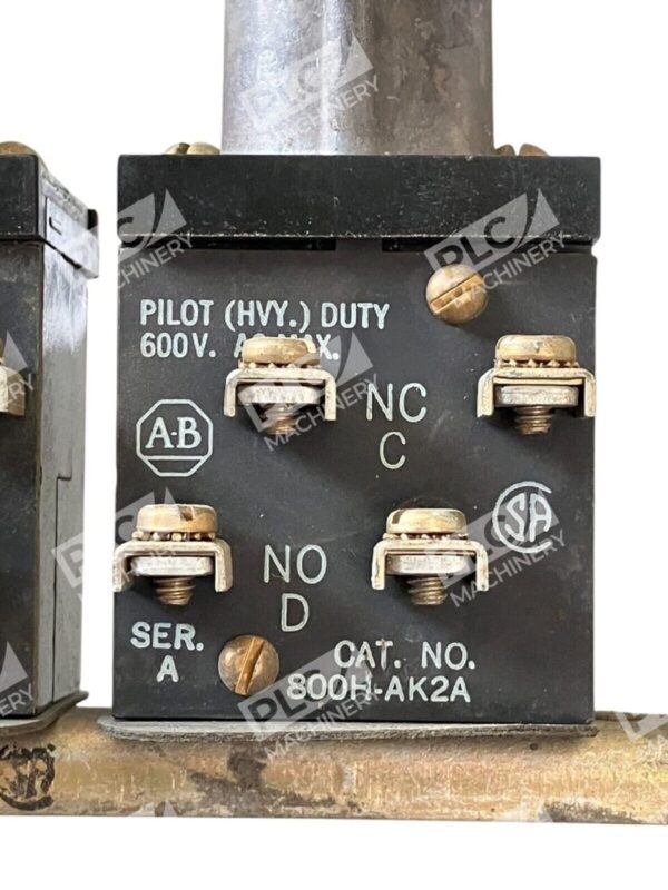Allen Bradley Pushbutton 2x 800H-AK2A Mounted On 800H-2XH L - Image 3