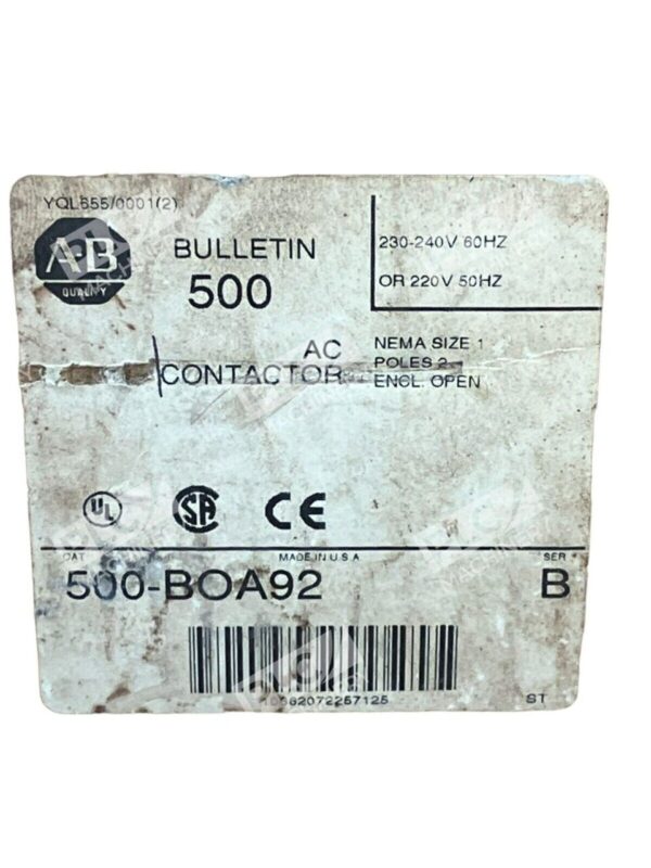 Allen Bradley 500-BOA92 /B - Image 2