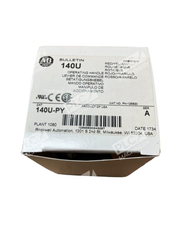Allen Bradley 140U-PY /A Operating Handle Red/Yellow