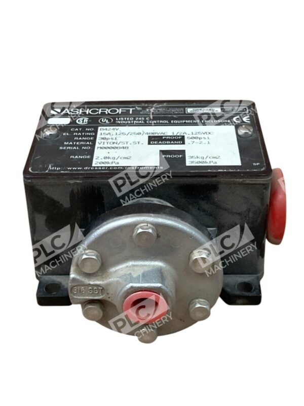 Ashcroft 0-30PSI 500PSI 15A 125/250/480VAC 1/2A 125VDC Pressure Switch B424V - Image 3