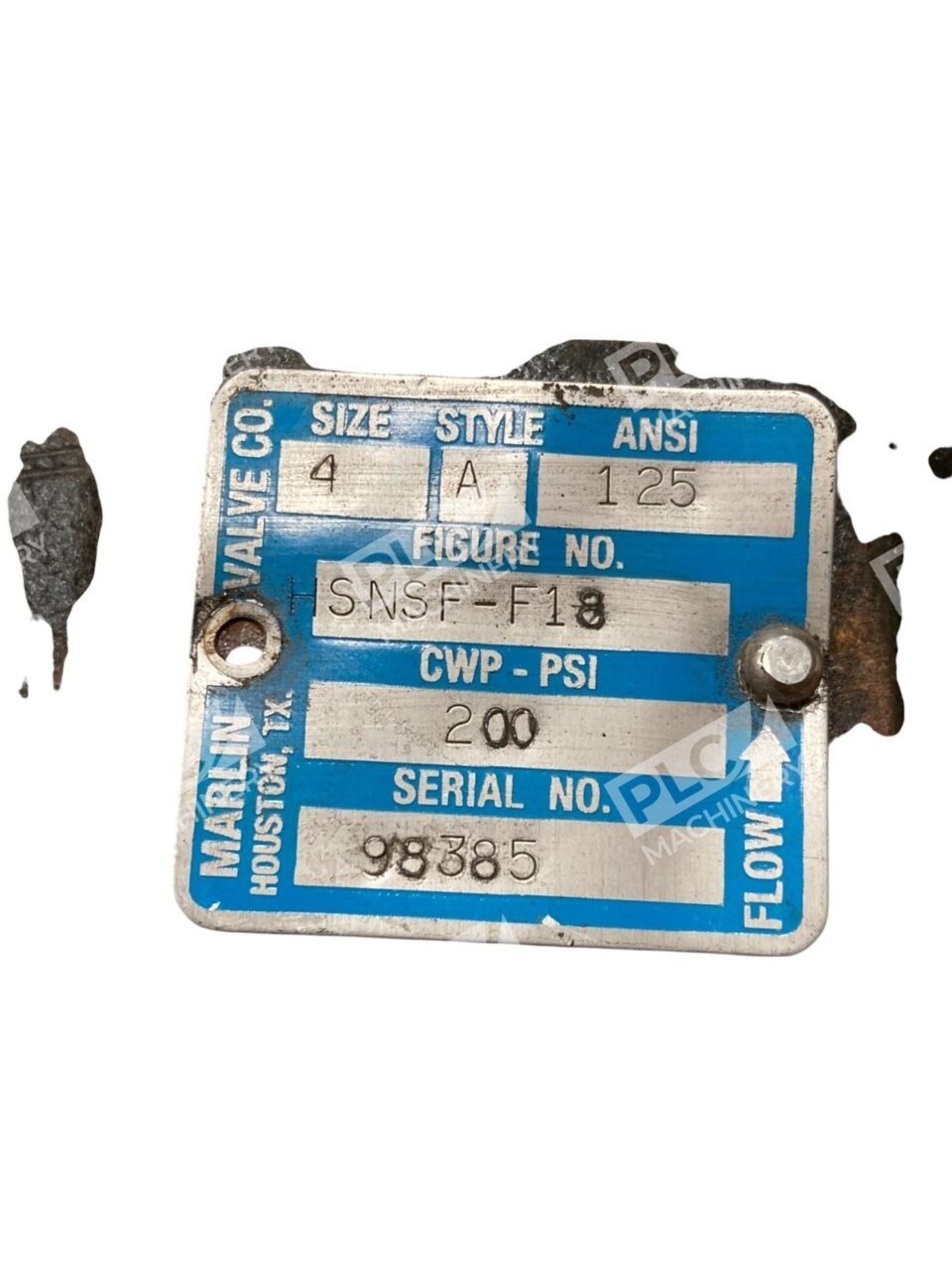 Marlin Valve Co. A-402-600 Butterfly Check Valve 125 ANSI 200 PSI 4" - Image 3