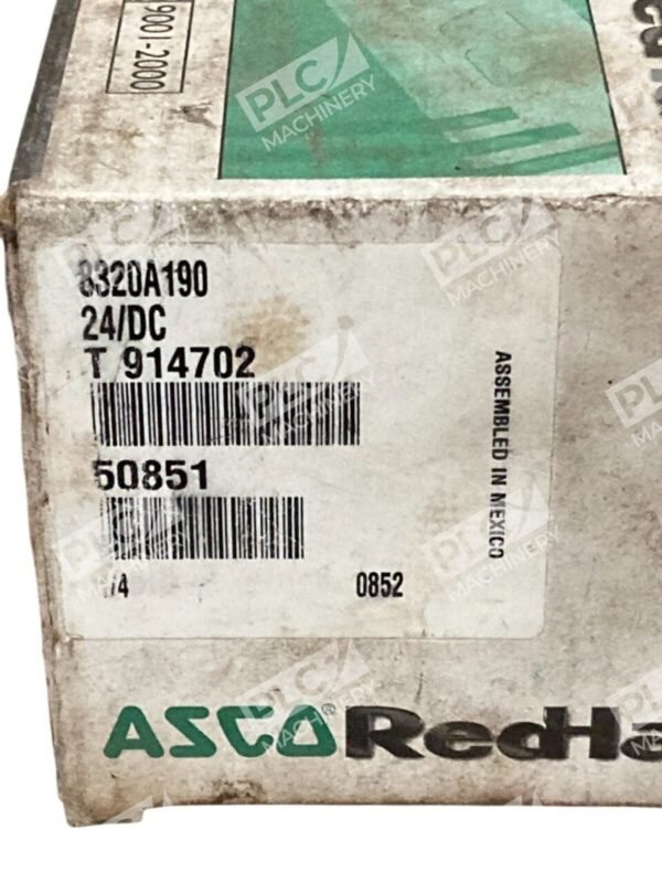ASCO 24VDC 11.2W 1/4" Red Hat Solenoid Valve 8320A190 - Image 2