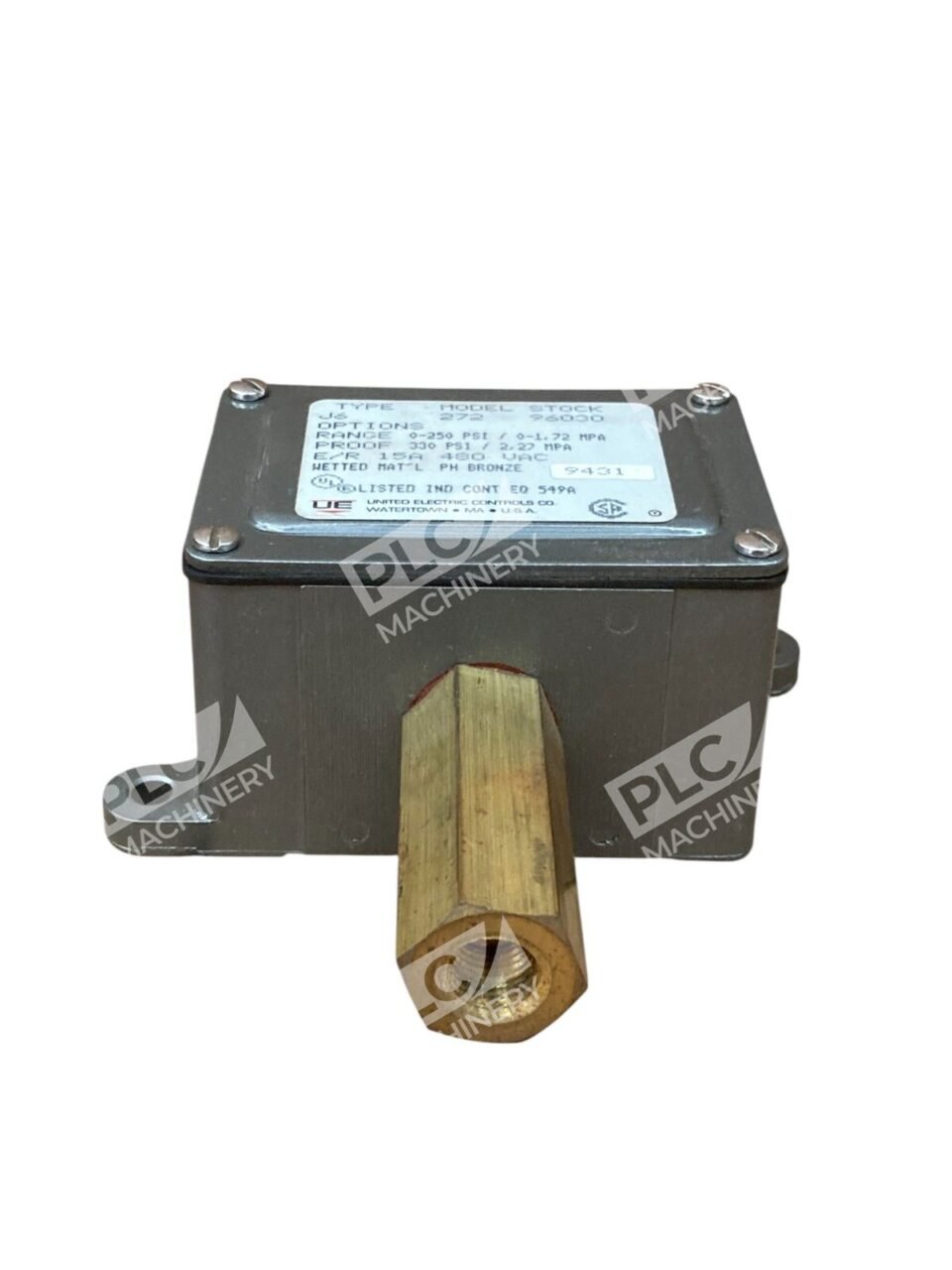 United Electric UE 96030 0-250PSI 0-1.72MPA Pressure Switch J6-272 - Image 4