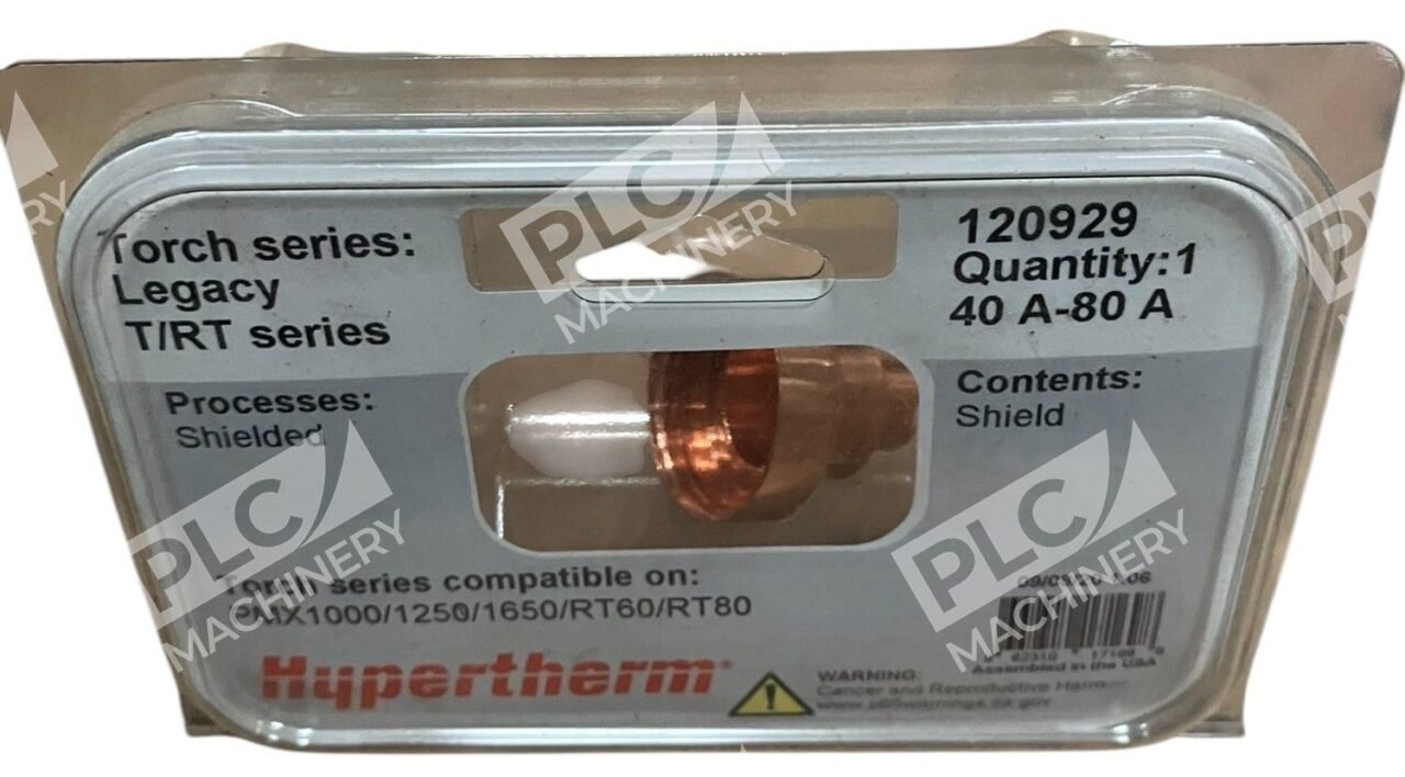 Hypertherm 40 A-80 A PMX1000/1250/RT60/RT80 Legacy T/RT Shielded Shield 120929