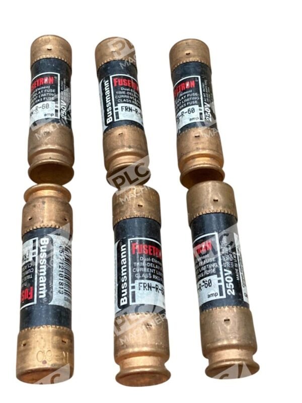 Lot of 6 Bussmann Fusetron FRN-R-60 Dual Element Limiting Class RK5 Fuse