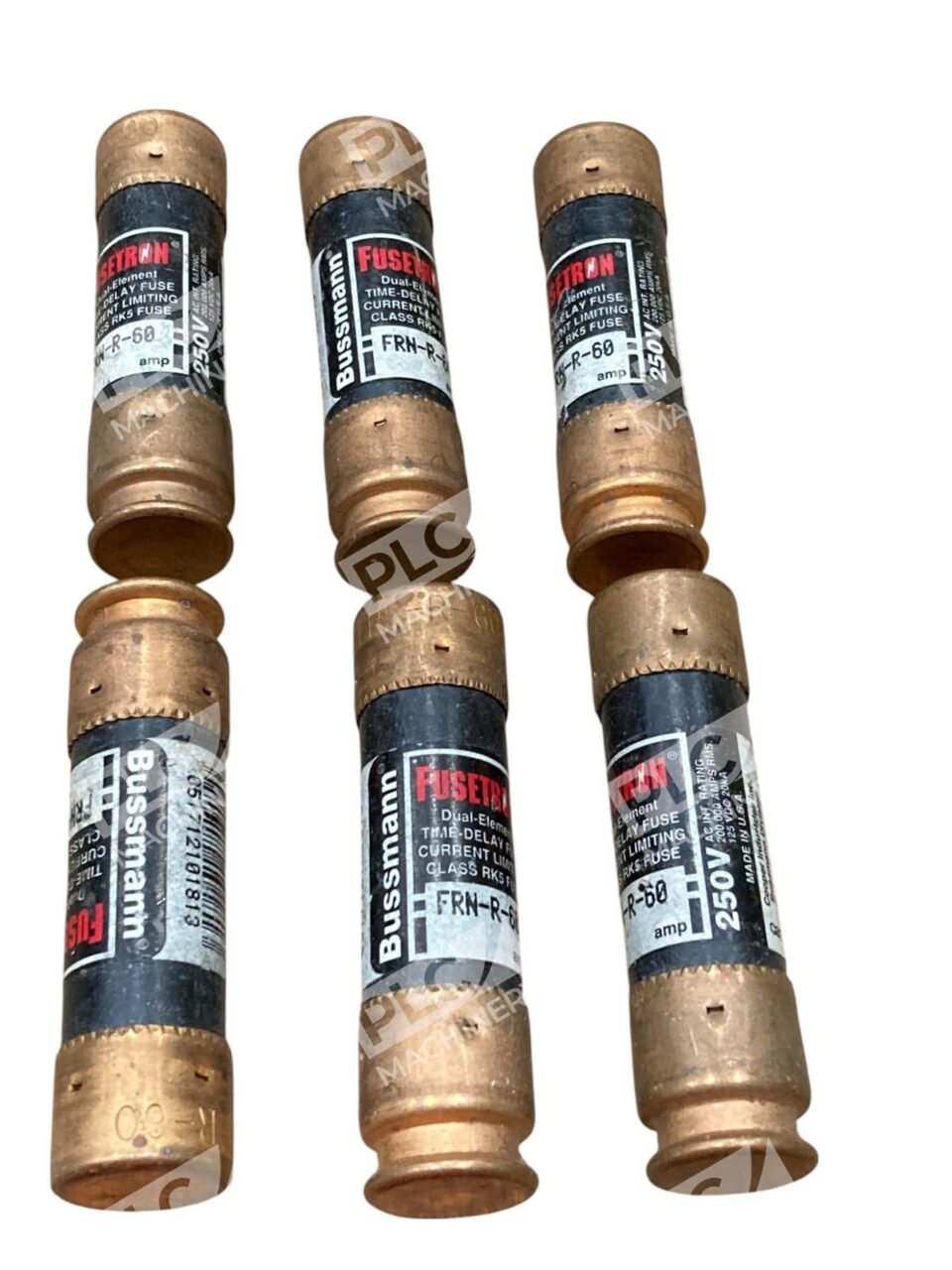 Lot of 6 Bussmann Fusetron FRN-R-60 Dual Element Limiting Class RK5 Fuse