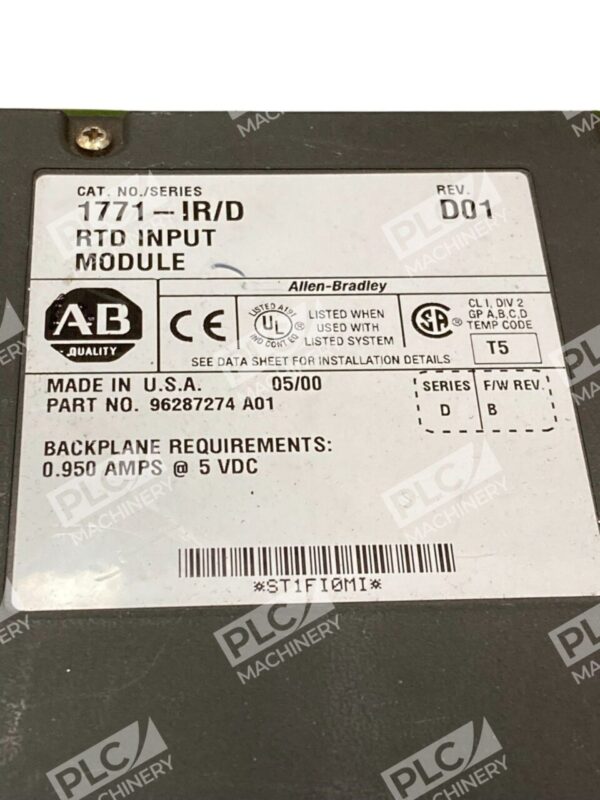 Allen Bradley 1771-IR/D RTD Input Power Module - Image 4