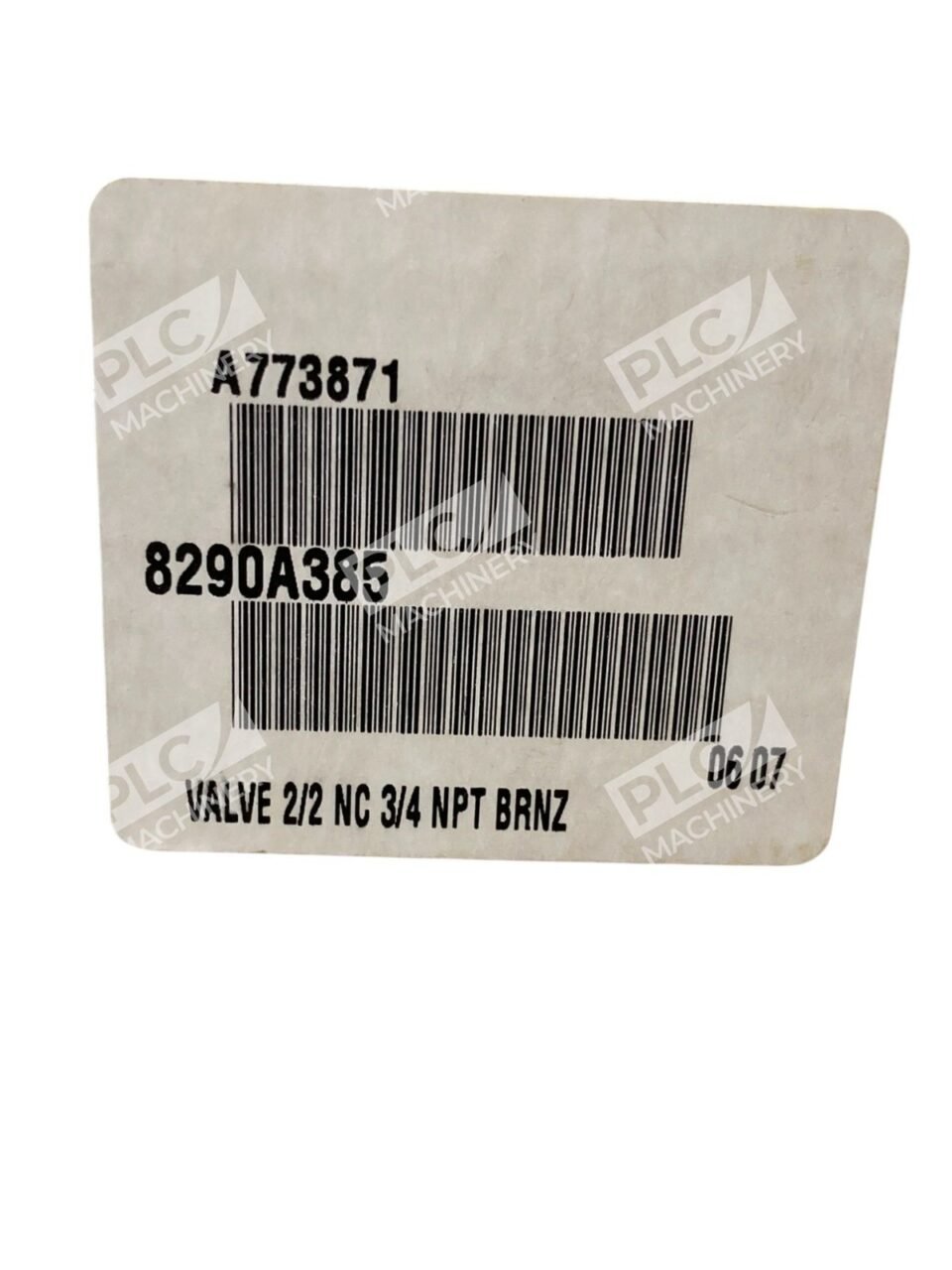 ASCO A773871 150PSI Bronze 3/4NPT Valve 2/2 NC 8290A385 - Image 2