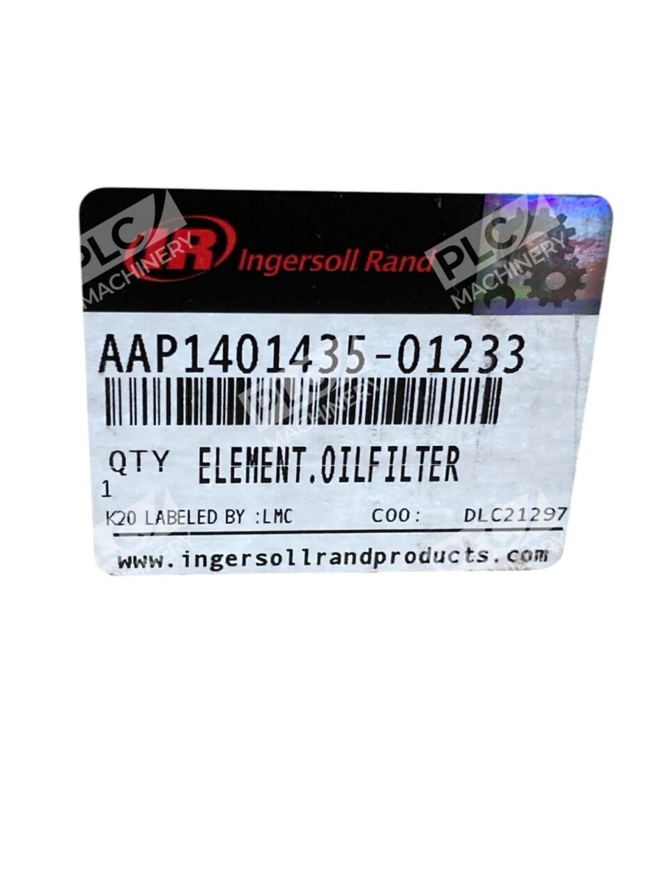 Ingersoll Rand IR K20 LMC Oil Filter Element AAP1401435-01233 - Image 2