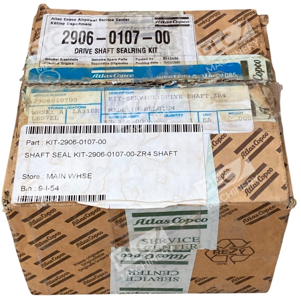 Atlas Copco Drive Shaft Sealing Kit 2906-0107-00