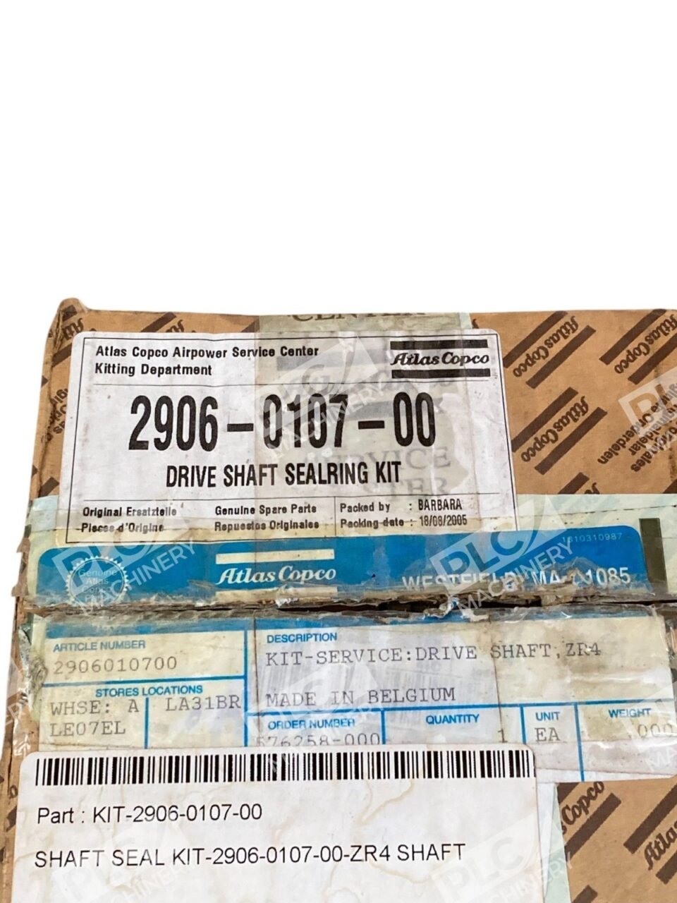 Atlas Copco Drive Shaft Sealing Kit 2906-0107-00 - Image 2