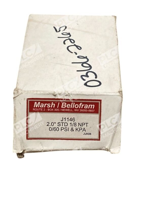 Marsh Bellofram J1146 Pressure Gauge