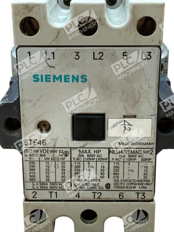 Siemens 3TF46 AC Contactor - Image 8