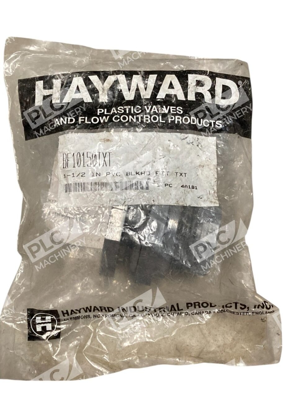 Hayward BF10150TXT 1-1/2 inch PVC Threaded Bulkhead Fitting