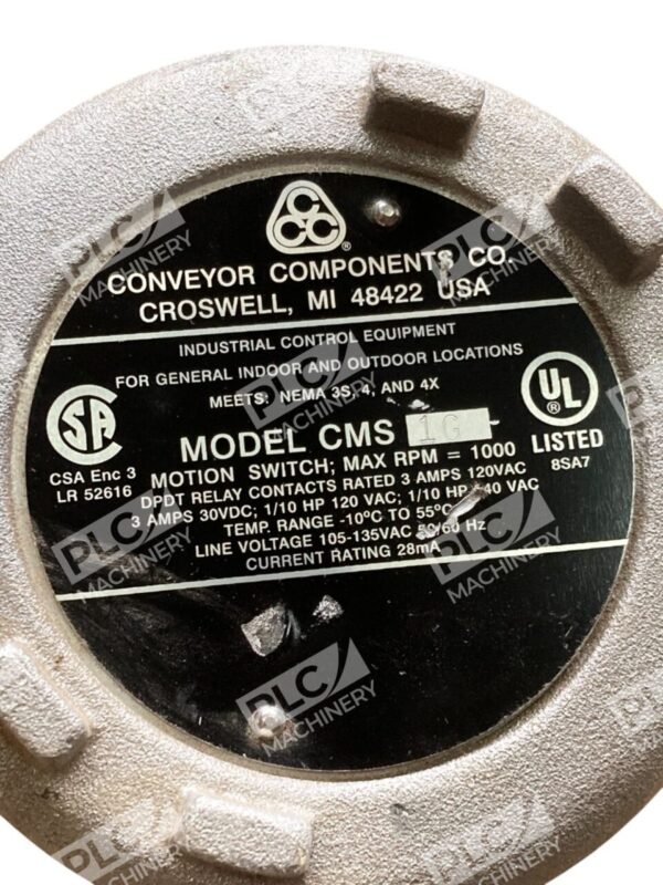 Conveyor Components Co CCC CMS Motion Switch CMS1G