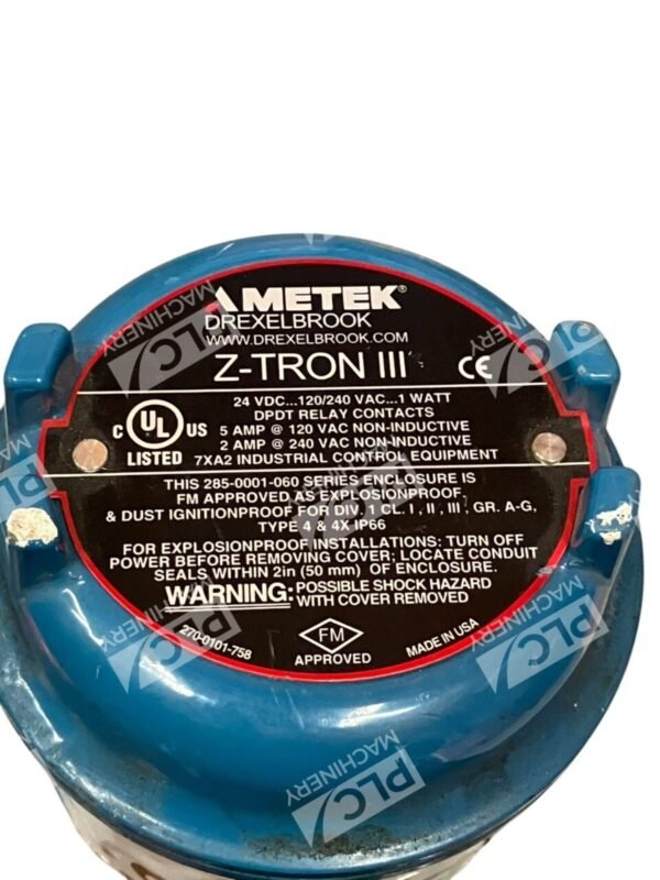 Ametek Drexelbrook 36" 270-0101-758 24VDC 1W DPDT Relay Contacts Z-TRON III