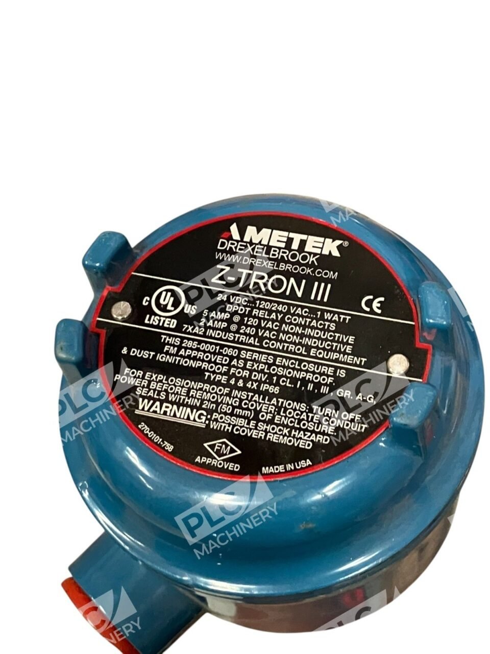 Ametek Drexelbrook 28" 270-0101-758 24VDC 1W DPDT Relay Contacts Z-TRON III