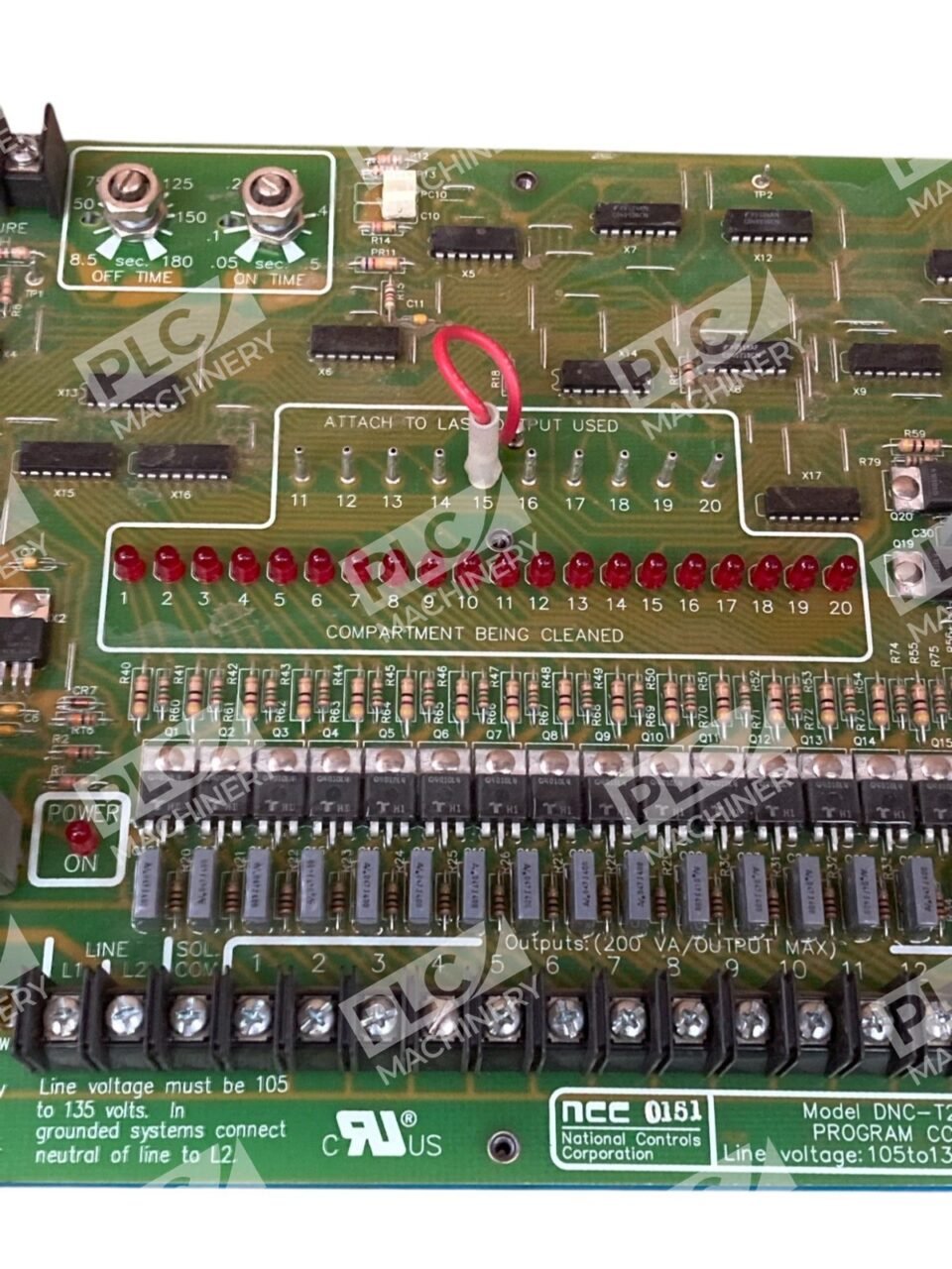 NCC 50-60Hz 105-135VAC Program Control Board DNC-T2020-B10 - Image 4