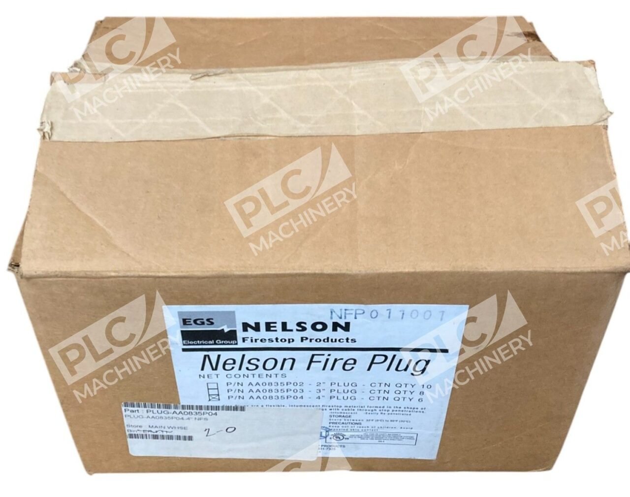 Nelson EGS Firestop Products 4" Plug AA0835P04 (Box of 6)