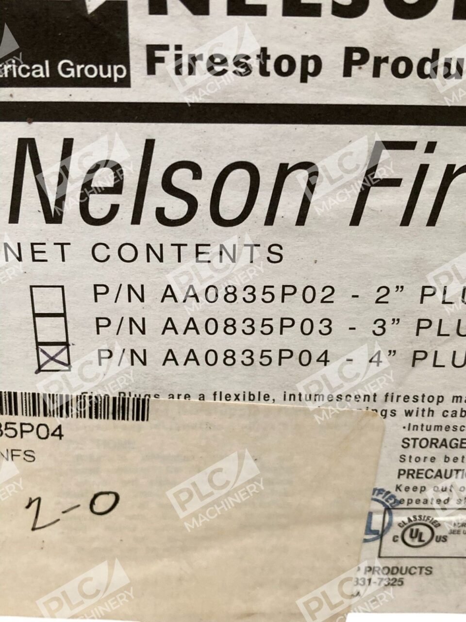 Nelson EGS Firestop Products 4" Plug AA0835P04 (Box of 6) - Image 3