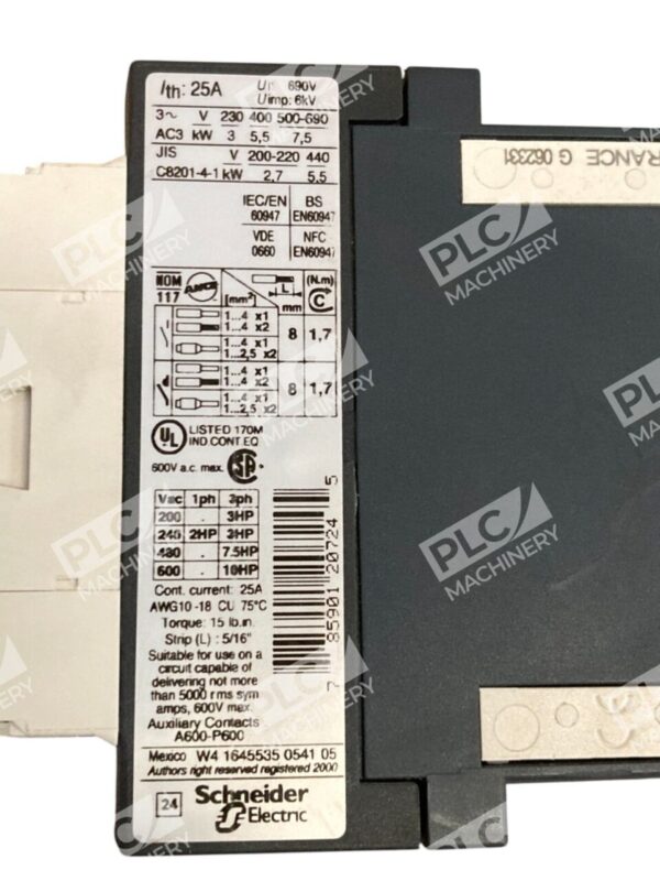 Schneider 10A LADN11 LA1 DN11 Aux Contact Block With 25A Contactor LC1D12BD - Image 6
