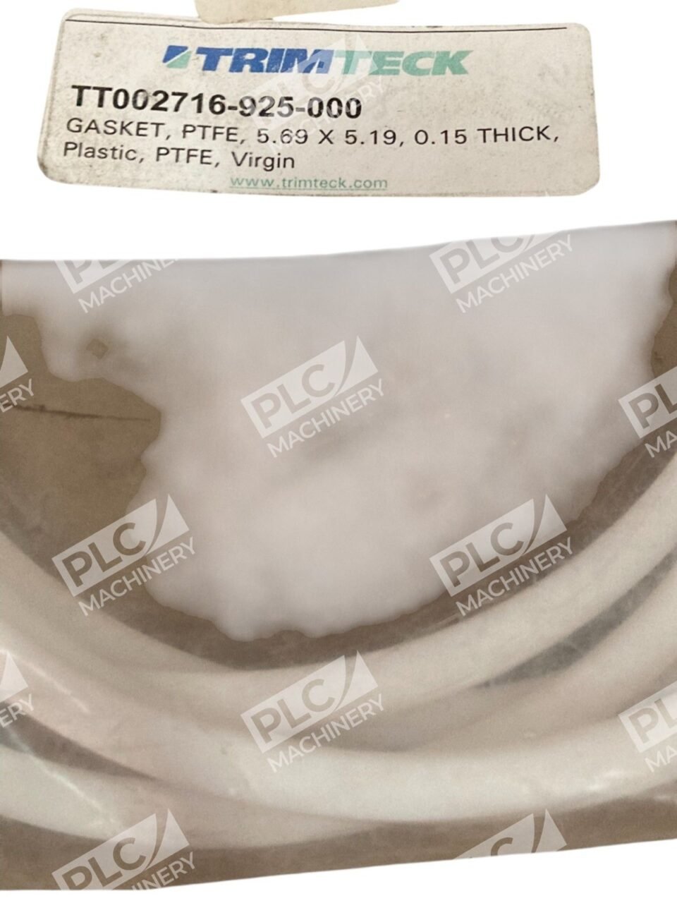 Trimteck 0.15X5.69X5.19 PTFE Plastic Gasket TT002716-925-000 - Image 2