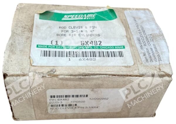 Speedaire Rod Clevis & Pin For 3-1/4 & 4" Bore Air Cylinder 6X482