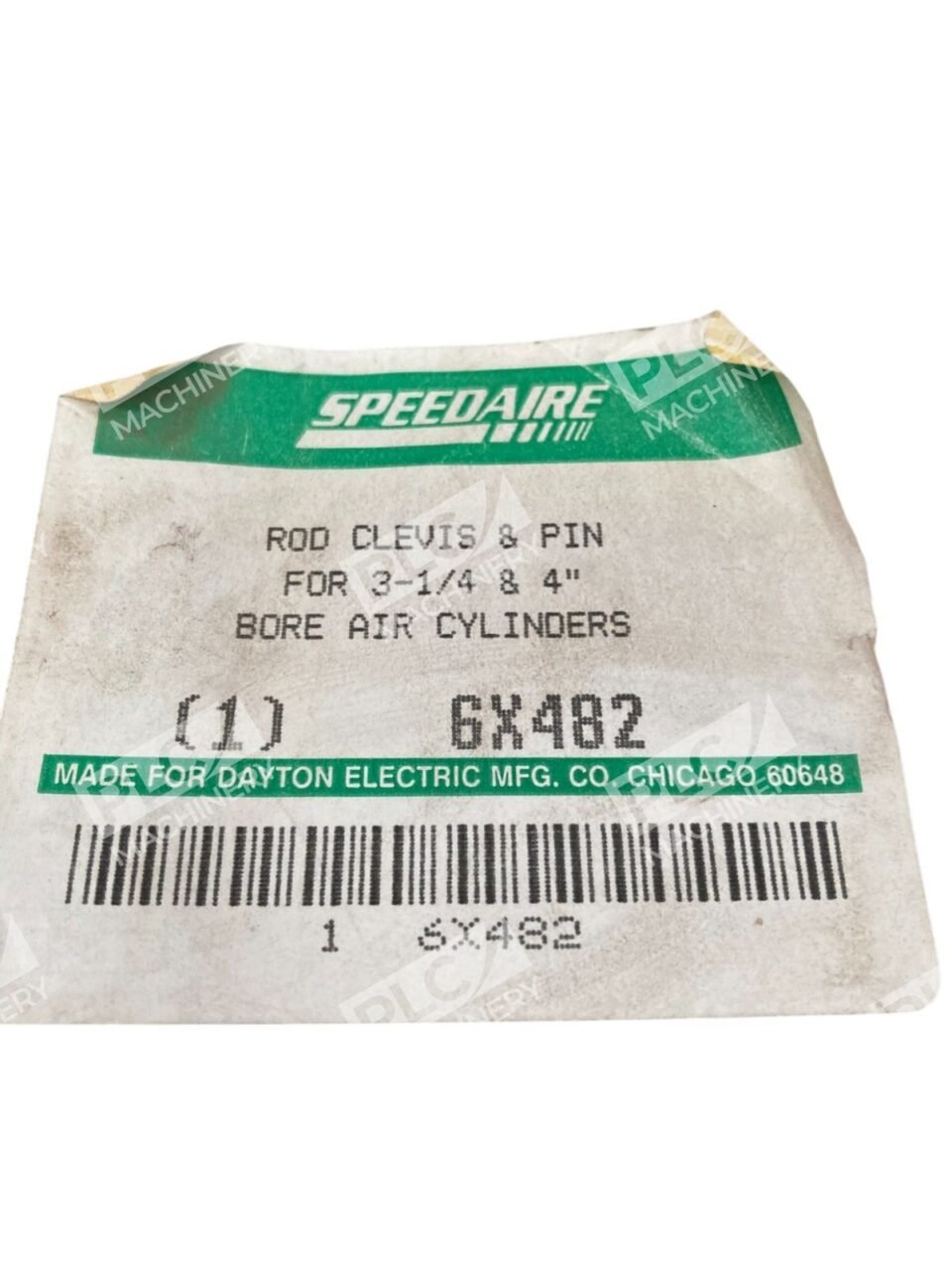 Speedaire Rod Clevis & Pin For 3-1/4 & 4" Bore Air Cylinder 6X482 - Image 2