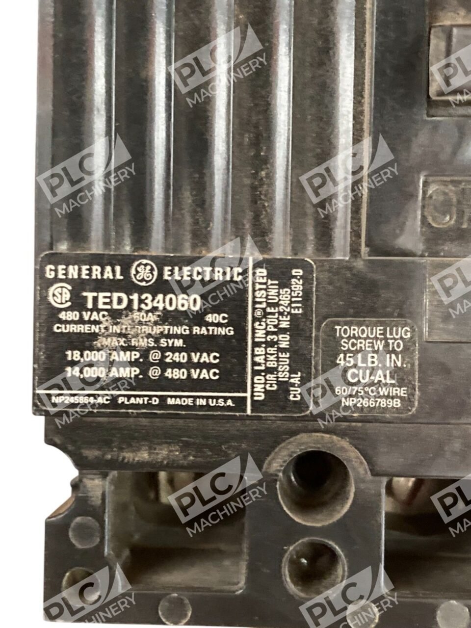 General Electric GE 3 Pole 60A Circuit Breaker TED134060 - Image 4