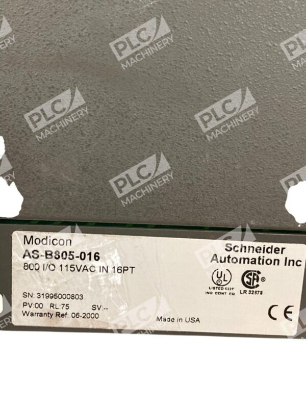 Schneider Automation Modicon 800 I/O 115VAC 16Pt Input Module AS-B805-016 - Image 6