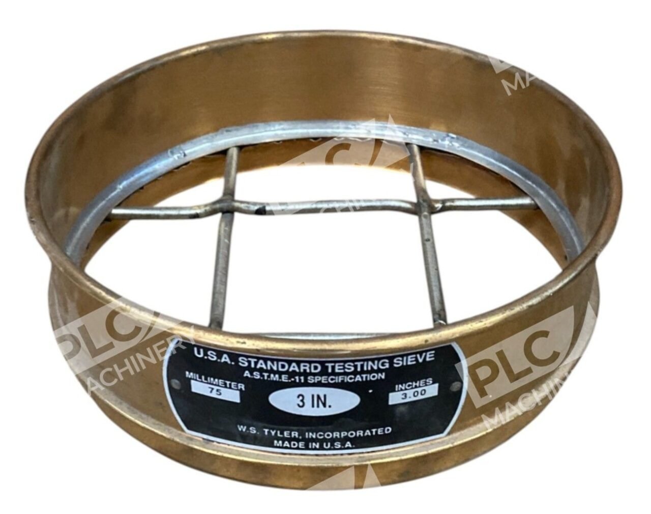 WS Tyler Inc 75mm ASTME-11 USA Standard Testing Sieve 3"