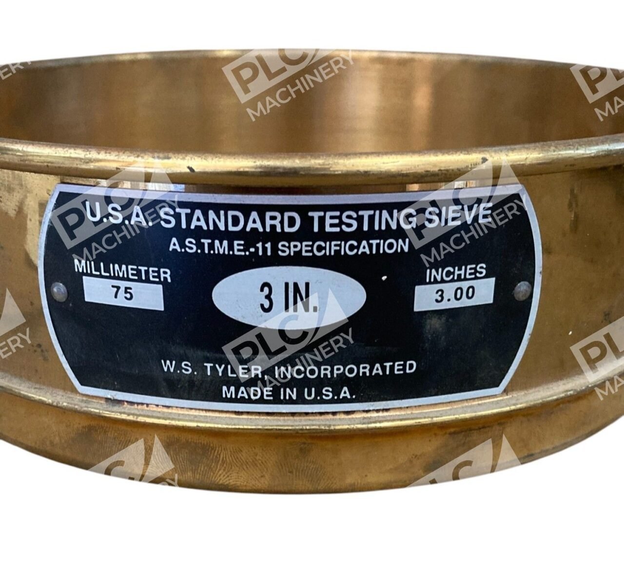 WS Tyler Inc 75mm ASTME-11 USA Standard Testing Sieve 3" - Image 2