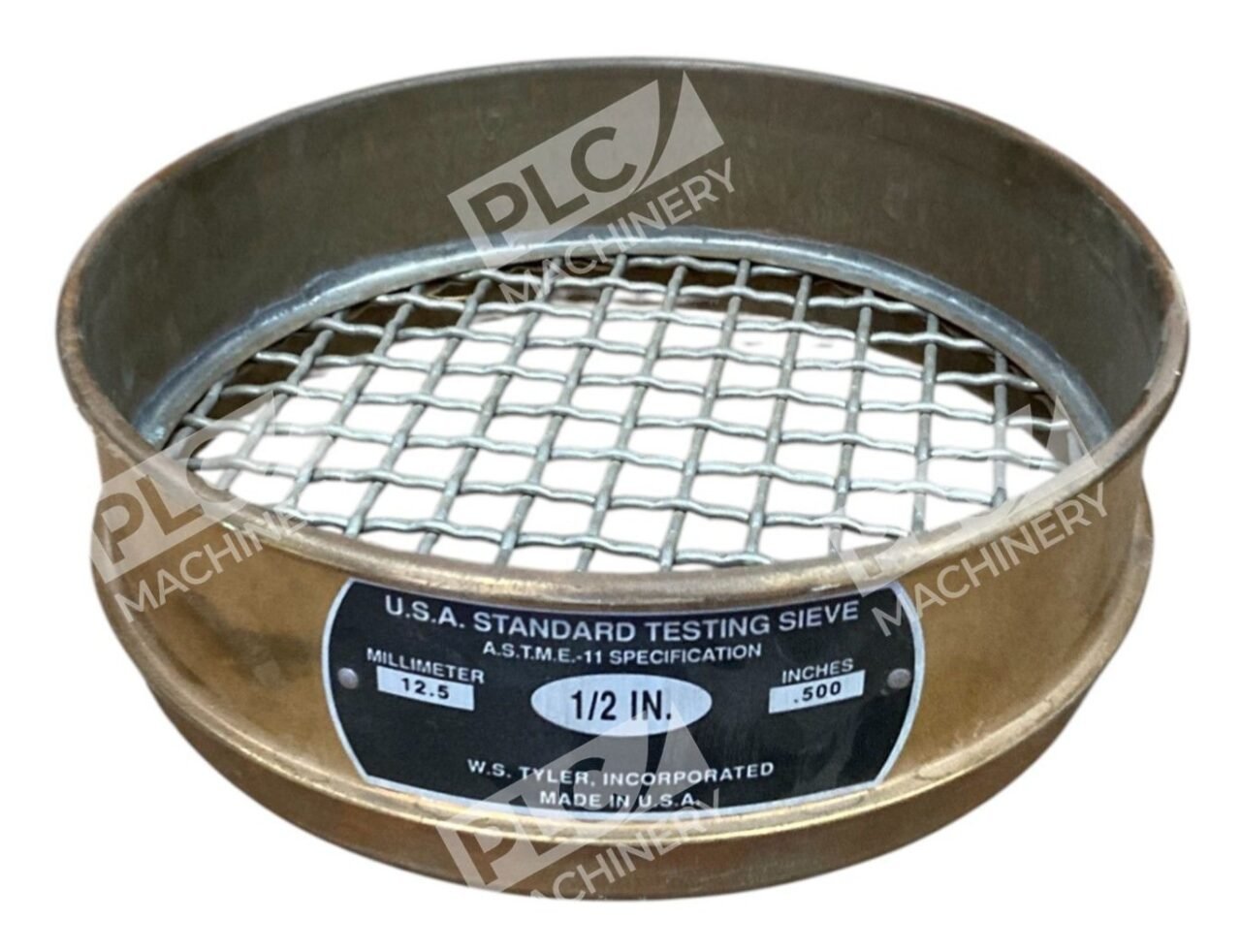 WS Tyler Inc 12.5mm ASTME-11 Specification USA Standard Testing Sieve 1/2"